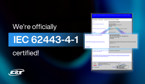 C&T Solution Achieves IEC 62443-4-1 Certification, Strengthening Industrial Cybersecurity for the Edge